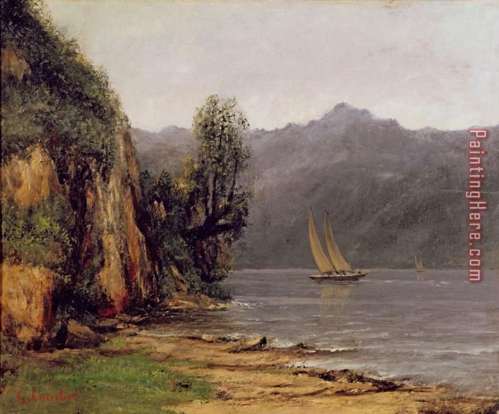 Gustave Courbet Vue du Lac Leman